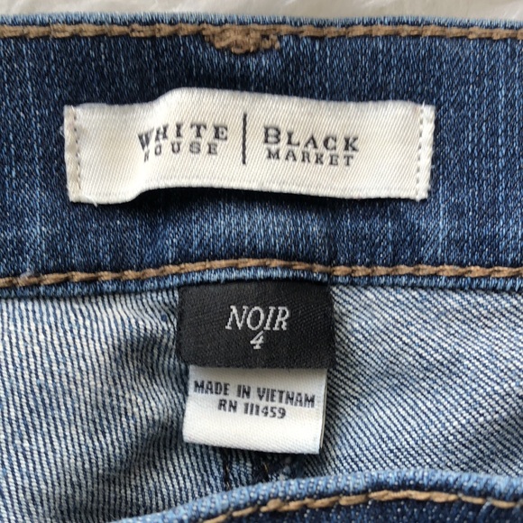 WHBM • NOIR Size 4 Cropped Denim Jeans - Picture 3 of 16